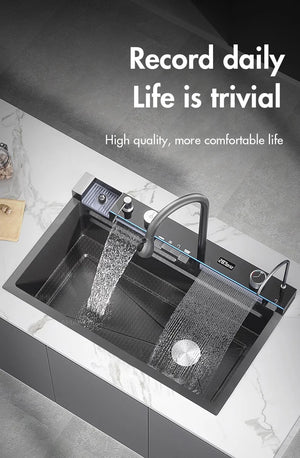 304 Stainless Steel Waterfall Sink Set