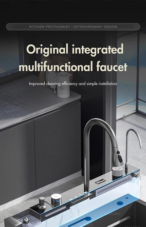 304 Stainless Steel Waterfall Sink Set
