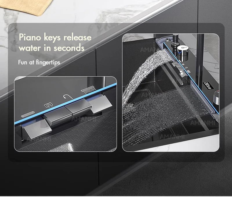 304 Stainless Steel Waterfall Sink Set
