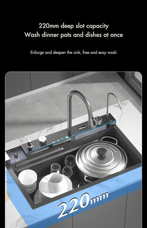 304 Stainless Steel Waterfall Sink Set