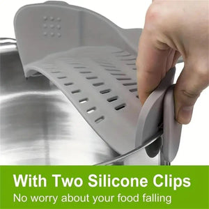 Adjustable Clip-On Silicone Strainer