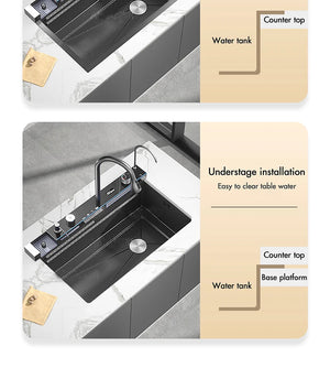304 Stainless Steel Waterfall Sink Set