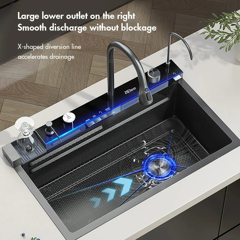 304 Stainless Steel Waterfall Sink Set