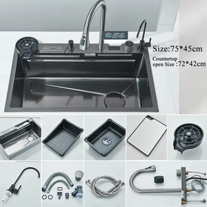 304 Stainless Steel Waterfall Sink Set