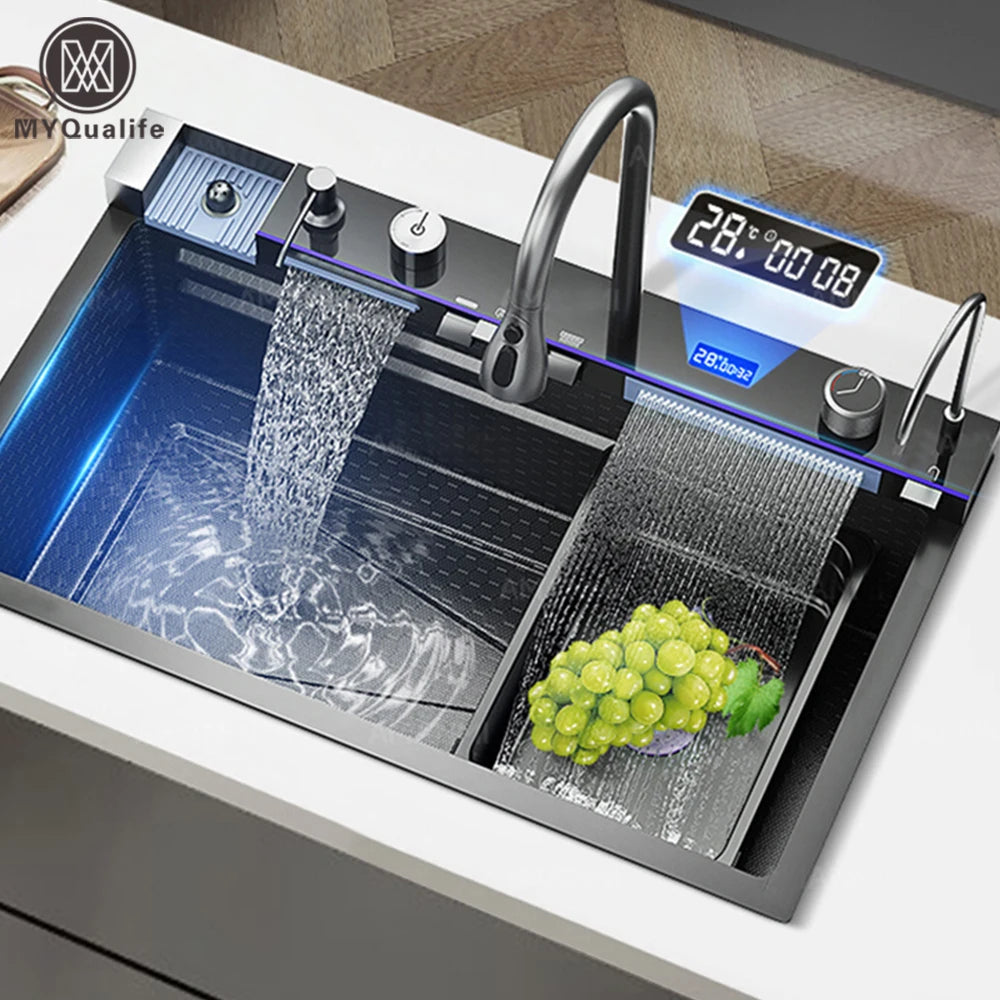 304 Stainless Steel Waterfall Sink Set