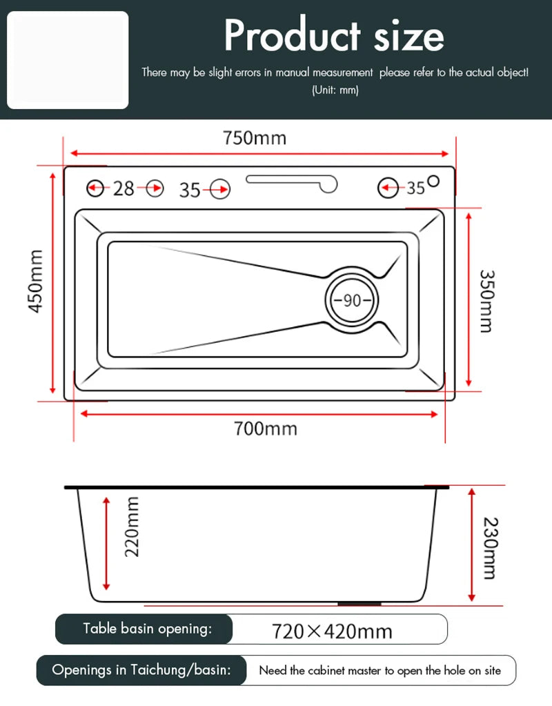 304 Stainless Steel Waterfall Sink Set