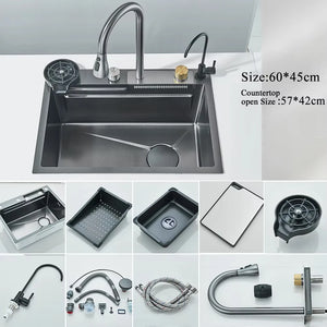 304 Stainless Steel Waterfall Sink Set