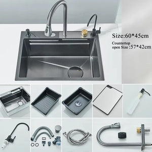304 Stainless Steel Waterfall Sink Set