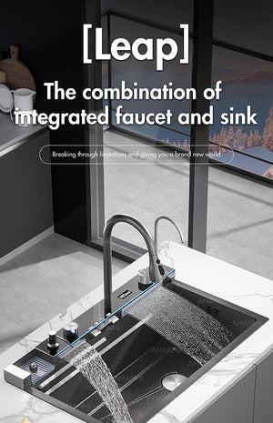 304 Stainless Steel Waterfall Sink Set