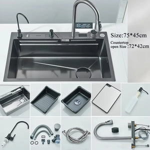 304 Stainless Steel Waterfall Sink Set