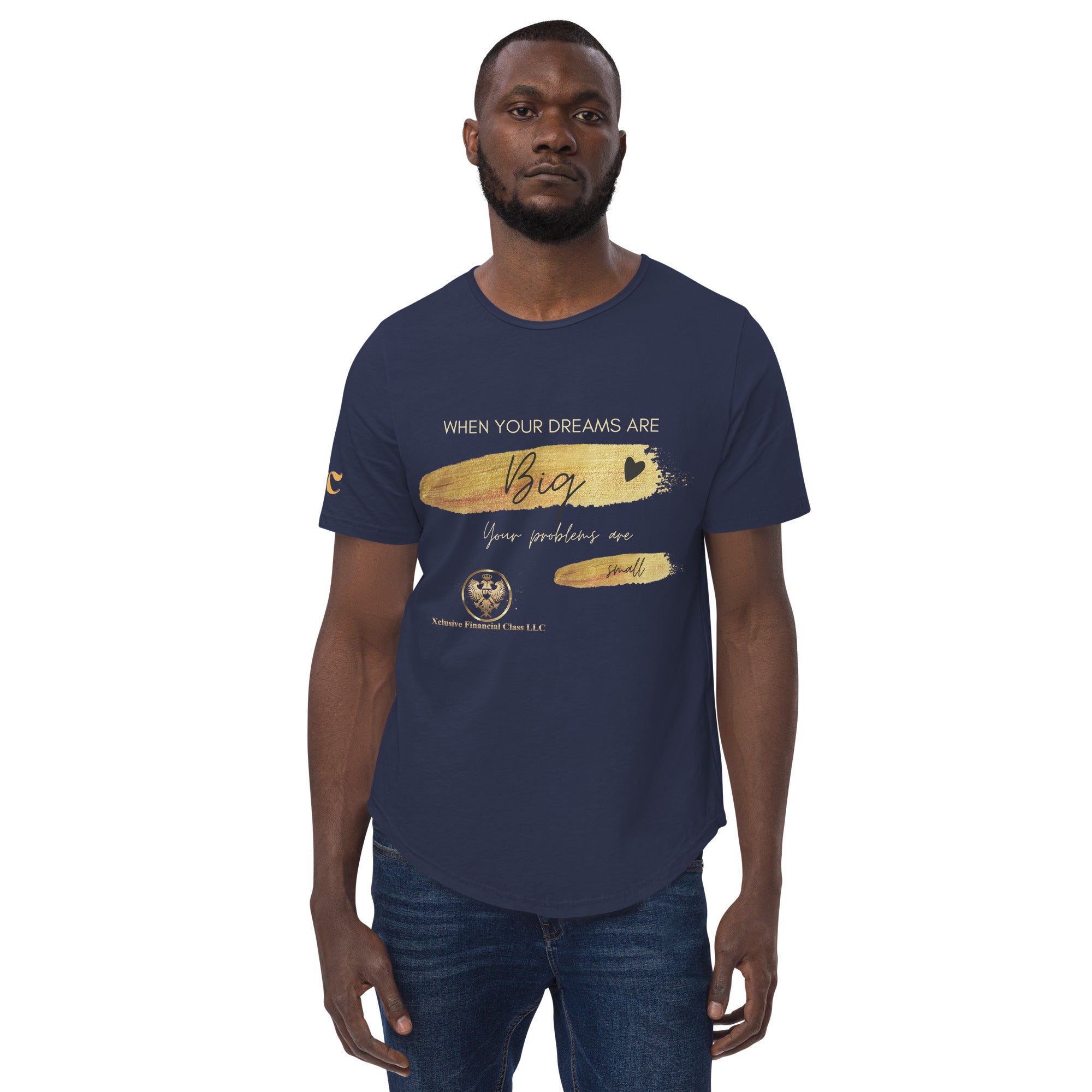 Big Dreams Small Problems Curved Hem T-Shirt